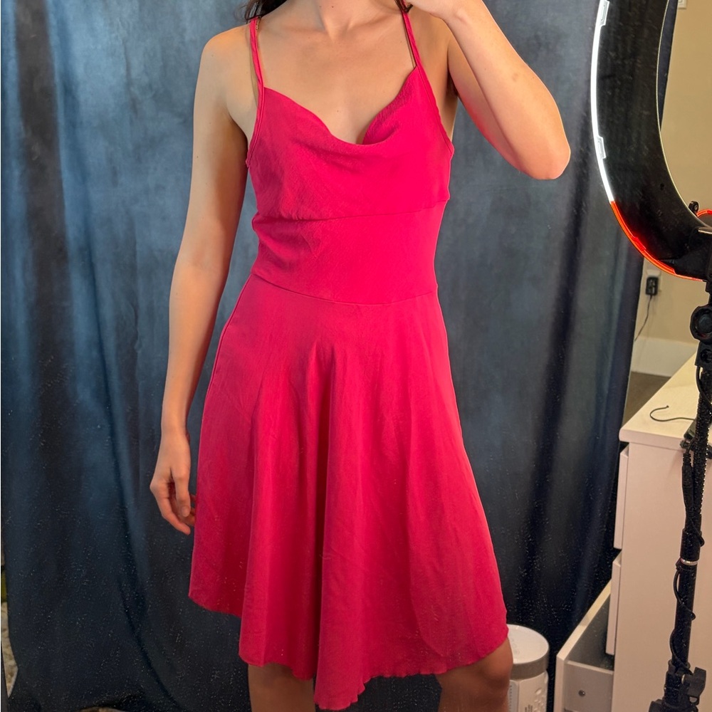 Elegant Pink Strappy Dress